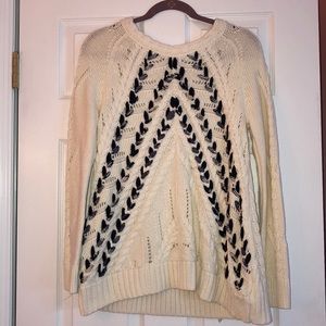 Anthropologie cable knit sweater
